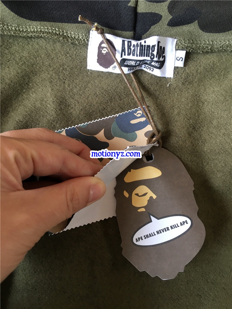 A Bathing Ape Shark Hoodies Green Camo